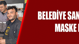 BELEDİYE SANAYİ ESNAFINA MASKE DAĞITTI