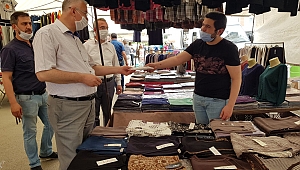  AK Parti Karaman İl Başkanı Abidin ÇAĞLAYAN Pazar müşteri ve esnafını da yalnız bırakmadı.