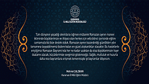  İl Milli Eğitim Müdürü Mehmet Çalışkan, Ramazan Bayramı sebebiyle bir mesaj yayımladı. Mesajında İl Müdürü Çalışkan şu ifadelere yer verdi: