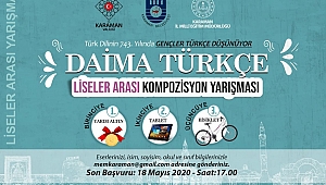 karaman'da Türk Dilinin 743. Yılında Büyük Yarışma