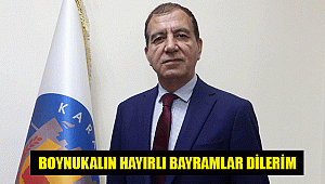 Ramazan Bayramı nedeniyle kutlama mesajı yayınlayan Karaman Organize Sanayi Bölgesi Yönetim Kurulu Başkanı Ali Kemal Boynukalın