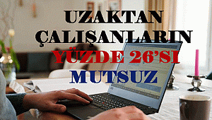 UZAKTAN ÇALIŞANLARIN YÜZDE 26’SI MUTSUZ