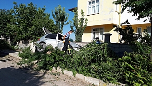 Kontrolden çıkan otomobil ağaca çarptı: 2 yaralı