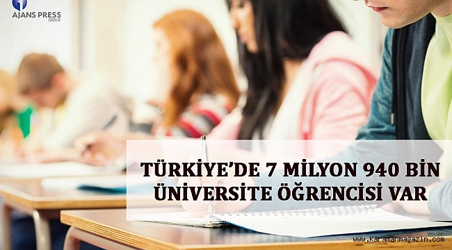 TÜRKİYE'DE 7 MİLYON 940 BİN ÜNİVERSİTE ÖĞRENCİSİ VAR