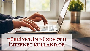 TÜRKİYE’NİN YÜZDE 79’U İNTERNET KULLANIYOR