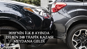 2020’NİN İLK 8 AYINDA 235 BİN 248 TRAFİK KAZASI MEYDANA GELDİ