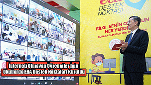 İnterneti Olmayan Öğrenciler İçin Okullarda EBA Destek Noktaları Kuruldu