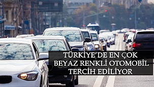 TÜRKİYE’DE EN ÇOK BEYAZ RENKLİ OTOMOBİL TERCİH EDİLİYOR