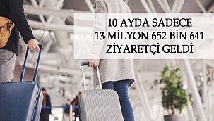 10 AYDA SADECE 13 MİLYON 652 BİN 641 ZİYARETÇİ GELDİ
