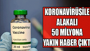 KORONAVİRÜSİLE ALAKALI 50 MİLYONA YAKIN HABER ÇIKTI