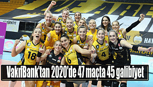 VakıfBank'tan 2020'de 47 maçta 45 galibiyet