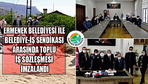 ERMENEK BELEDİYESİ İLE BELEDİYE-İŞ SENDİKASI ARASINDA TOPLU İŞ SÖZLEŞMESİ İMZALANDI
