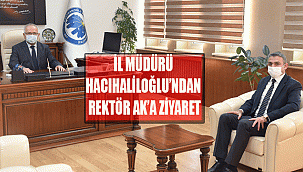 İL MÜDÜRÜ HACIHALİLOĞLU’NDAN REKTÖR AK’A ZİYARET