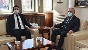 KARAMAN CUMHURİYET BAŞSAVCISI BEHÇET İŞLEK'TEN REKTÖR NAMIK AK’A HAYIRLI OLSUN ZİYARETİ