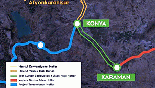 KONYA- KARAMAN YHT HATTINDA 8 ŞUBAT'TA TEST SÜRÜŞLERİNE BAŞLANIYOR