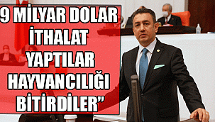 ÜNVER: “9 MİLYAR DOLAR İTHALAT YAPTILAR, HAYVANCILIĞI BİTİRDİLER”