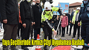 Yaya Geçitlerinde Kırmızı Çizgi Uygulaması Başladı