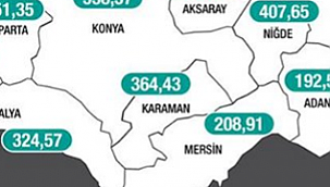 KARAMAN'IN HAFTALIK VAKA SAYILARI