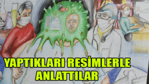 Covid-19 u Yaptıkları Resimlerle Anlattılar