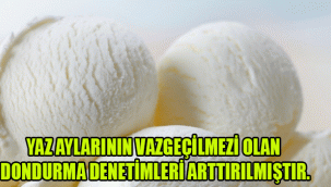 YAZ AYLARININ VAZGEÇİLMEZİ OLAN DONDURMA DENETİMLERİ ARTTIRILMIŞTIR.