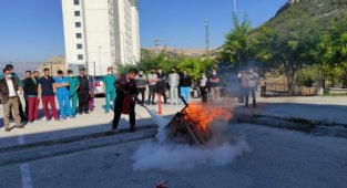 HASTANE PERSONELİNE YANGIN EĞİTİMİ VERİLDİ