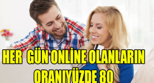 Her gün online olanların oranı yüzde 80