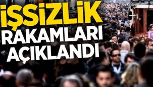 İŞSİZLİK RAKAMLARI AÇIKLANDI