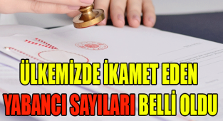 ÜLKEMİZDE İKAMET EDEN YABANCI SAYILARI BELLİ OLDU