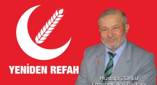 Yeniden Refah Partisi Karaman Ermenek İlçe Başkanlığına Mustafa ZORLU seçildi.