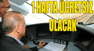Cumhurbaşkanı Erdoğan'dan Müjde! hızlı tren 1 Hafta Ücretsiz olacak