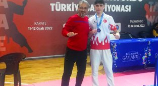 İŞİTME ENGELLİ TEKVANDOCU ALİ CAN FINDIK, TÜRKİYE ÜÇÜNCÜSÜ OLDU