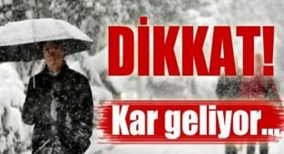 Karaman'a kar geliyor!