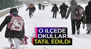 o ilçede okullar tatil edildi.