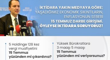 Yeniden Refah Partisi olarak İktidara Soruyoruz!