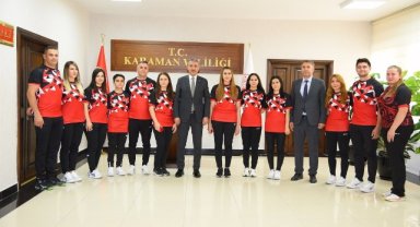 2020 Tokyo Olimpiyat Şampiyonu Goalball Kadın Millî Takımımızdan Valimiz Sn. Tuncay Akkoyun’a Ziyaret