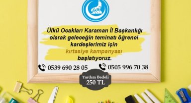 Karaman Ülkü Ocakları ihtiyaç sahibi öğrenciler için kolları sıvadı