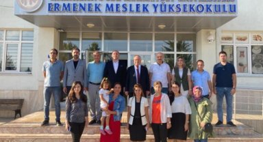 REKTÖR NAMIK ERMENEK'TEKİ YÜKSEKOKULLARIN ÇALIŞMALARINI YERİNDE İNCELEDİ