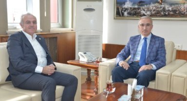 MİLLETVEKİLİ ŞEKER'DEN REKTÖR KARAMAN'A HAYIRLI OLSUN ZİYARETİ