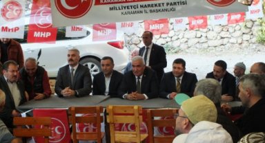 MHP heyeti ‘Köyüm benim’ toplantıları kapsamında Karaman’da