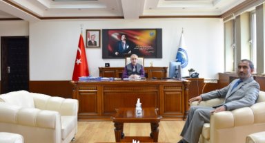 AYRANCI İLÇE MÜFTÜSÜ DOĞRU’DAN REKTÖR KARAMAN’A ZİYARET