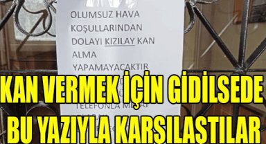 KARAMAN'DA KAN VERMEK İÇİN GİDİLSEDE BU YAZI İLE KARŞILAŞTILAR