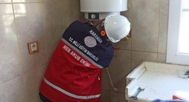 Karaman Millî Eğitim Müdürlüğünün Teknik Destek Ekibi Deprem Bölgesinde