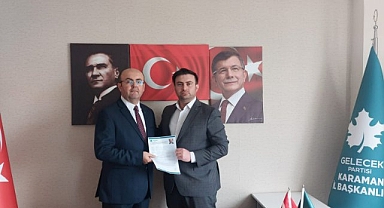 FEVZİ SEVİMLİ VE OSMAN ÖZDOGAN GELECEK PARTİSİ KARAMAN MİLLET VEKİLİ ADAY ADAYI İÇİN BAŞVURUSUNU YAPTI 