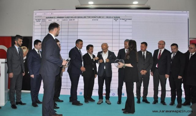 Lütfi Elvan Karaman’da Afet Konutları Kura Çekimine Katıldı