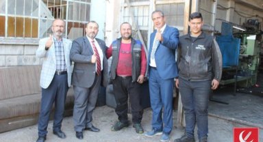 Mücahit Taşkıran Yeni Sanayi Sitesine Çıkarma Yaptı;