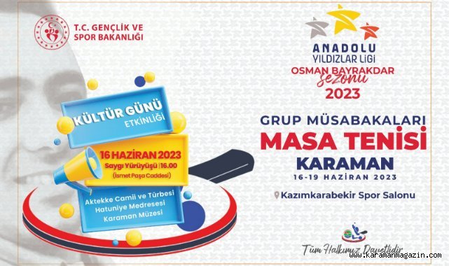 ANALİG MASA TENİSİ GRUP MÜSABAKALARI KARAMAN’DA YAPILACAK