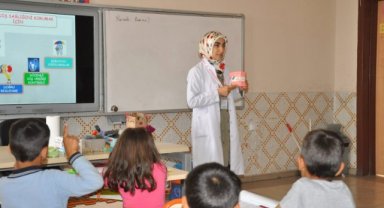 İl Sağlık Müdürlüğü Tarafından Miniklere Eğitim Verildi