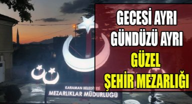 ŞEHİR MEZARLIĞINA AY-YILDIZ FİGÜRÜ
