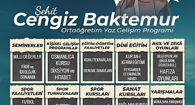 Ülkü Ocakları Karaman Cengiz Baktemur Ortaöğretim Yaz Gelişim Programı