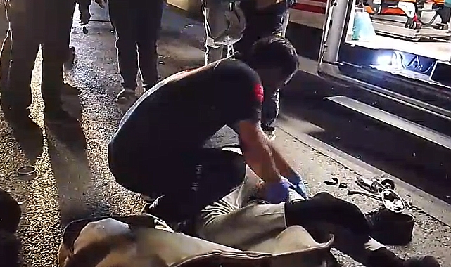 motosiklet kazası 1 kişi yaralandı.